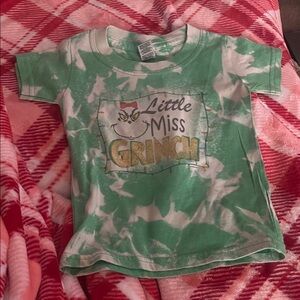 B58 Little Miss Grinch Green Tie-Dye Kids Shirt, 2t